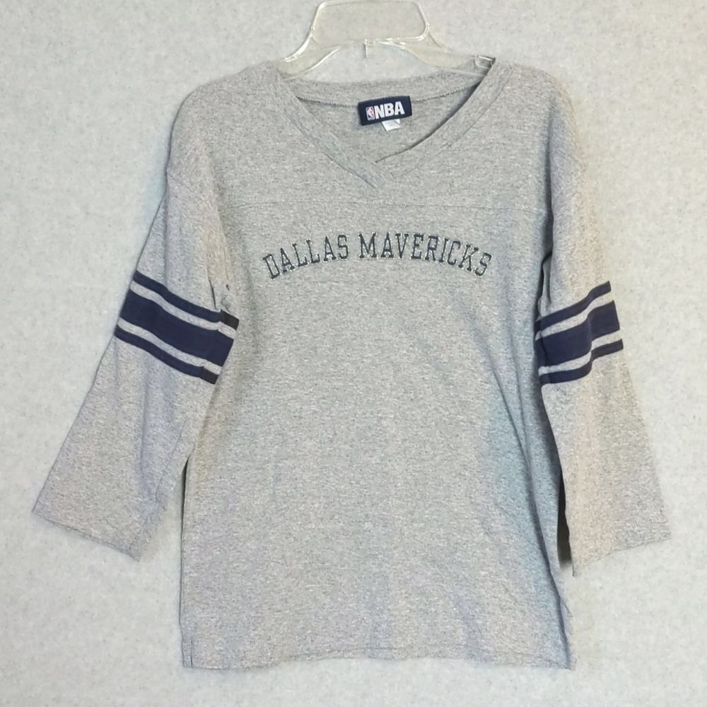 NBA Dallas Mavericks Gray Blue Women's Top L